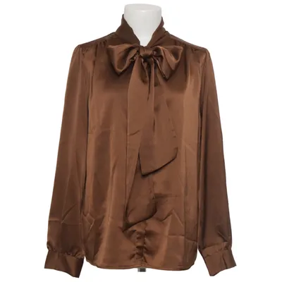 Blouse lavallière (Marron) de Pescara Polyester