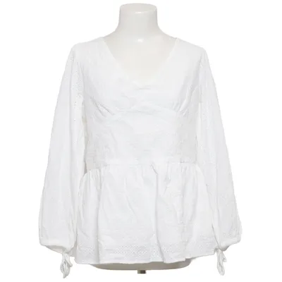 Wickelbluse (Weiß) von Glamorous Curve Baumwolle
