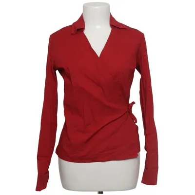 Wickelbluse (Rot) von Laura Clement Baumwolle, Elasthan