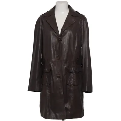 Ledermantel (Grau) von Laura di Sarpi Leder, Polyester