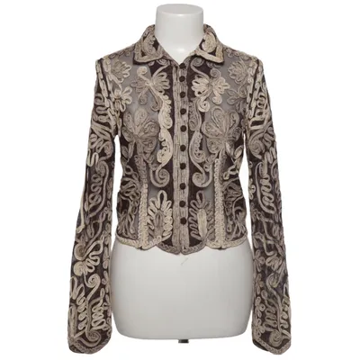 Veste (Marron, Beige) de Hunza Élasthane, Polyamide
