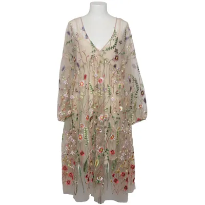 Jurk (Beige, Meerkleurig) van H&M Polyamide, Polyester