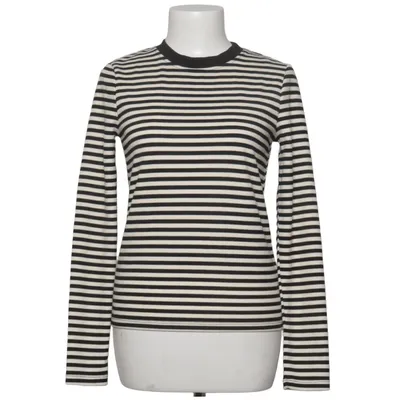 Long sleeve T-shirt (Black, White) from Mango Cotton, Elastane, Polyester, Viscose
