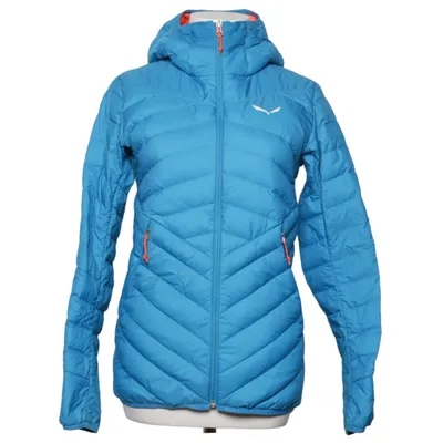Donsjack (Blauw, Rood) van Salewa Dons, Veer, Polyamide, Polyester, Wol