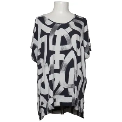 Top (Weiß, Blau) von Doris Streich Elasthan, Viskose