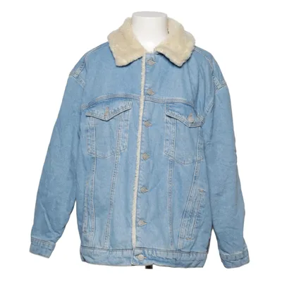 Fodrad jeansjacka (Blå, Beige) från ASOS Design Akryl, Bomull, Polyester