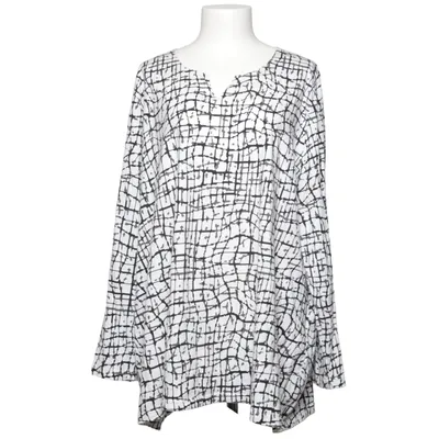 Blouse (Black, White) from Ulla Popken