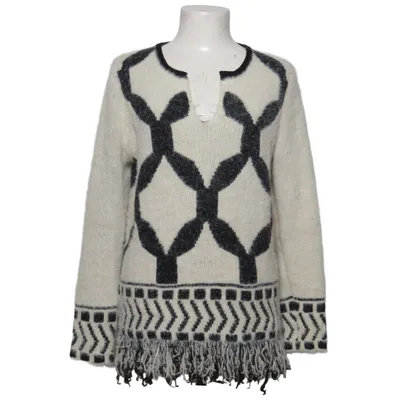 Pull-over (Beige, Noir) de Miss Charm Acrylique, Polyester