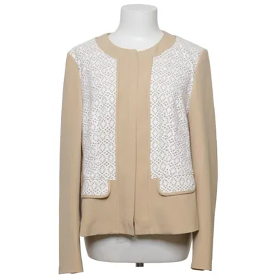 Jacket (Beige, White) from Basler Elastane, Polyester