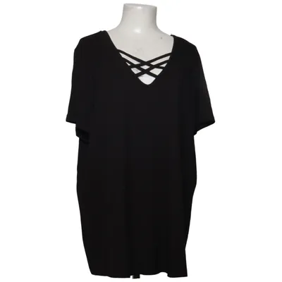 T-shirt (Black) from Zizzi Cotton, Elastane, Modal