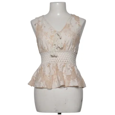 Peplum Top (Beige, Weiß) von Amo&Roma