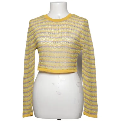 Sweater (Yellow, Blue) from Zara Cotton, Polyester, Viscose