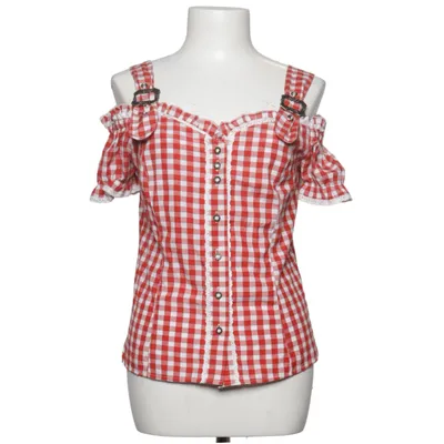 Dirndlbluse (Rød, Hvid) fra Fuchs Trachtenmoden Bomuld, Polyester
