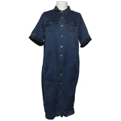 Jeanskjole (Blå) fra Zizzi Bomuld, Elastan, Polyester