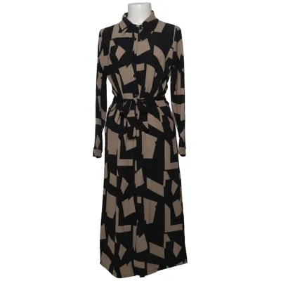 Skjortekjole (Sort, Beige) fra Pescara Elastan, Polyester