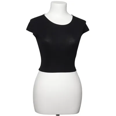 T-shirt (Zwart) van Zara Katoen, Elastaan, Modal