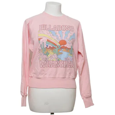 Collegetröja (Rosa, Flerfärgad) från Billabong x Wrangler Ekologisk bomull