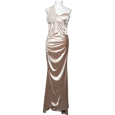Aftonklänning (Beige) från Faeriesty Elastan, Polyester