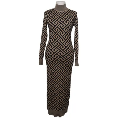 Jurk met col (Beige, Zwart) van Vero Moda Polyamide, Polyester, Viscose
