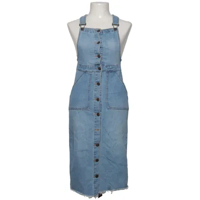 Hängselklänning (Blå) från New Look Denim Bomull, Polyester, Viskos