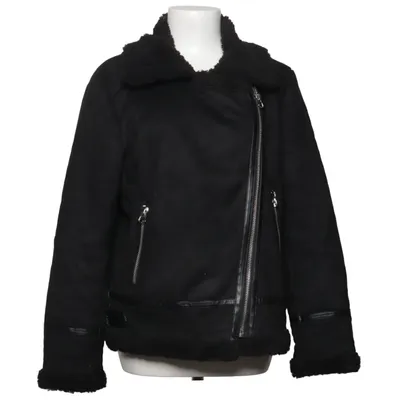 Shearling jacket (Black) from Zara Outerwear Polyester