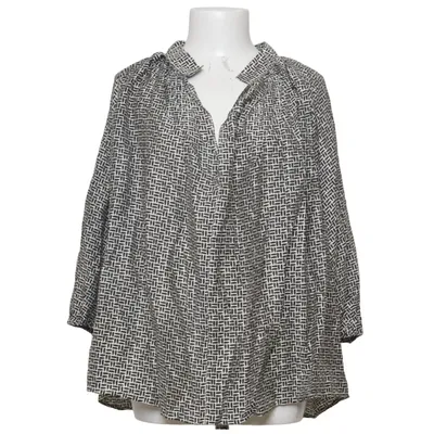 Blouse (Black, Multicolored) from H&M Viscose, Polyester
