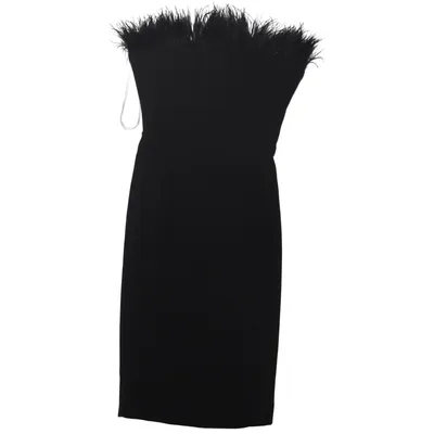 Cocktailkjole (Sort) fra House of CB Elastan, Strudsefjer, Polyester