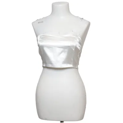 Crop top (Wit) van I-X London Elastaan, Polyester
