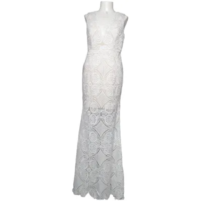 Maxi dress (White, Beige) from Love Triangle Polyester