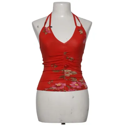 Neckholder Top (Rot, Mehrfarbig) von Free Paris Elasthan, Viskose
