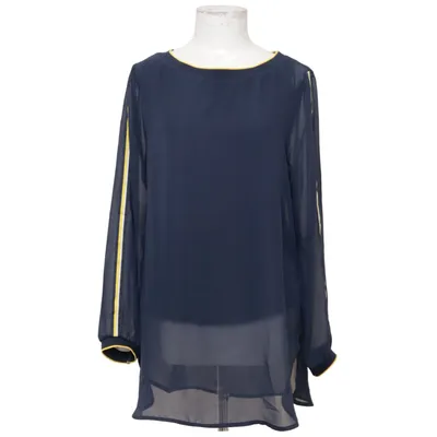Blouse (Blue, Yellow) from Women Essentials by Tchibo Elastane, Polyester