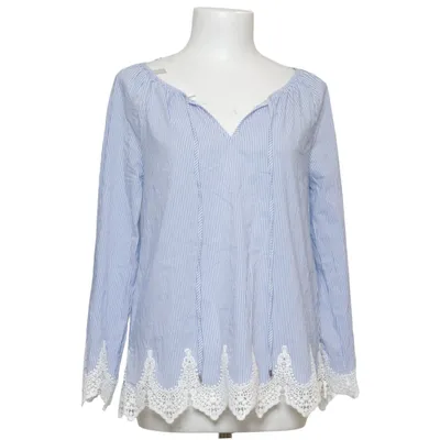 Blouse (Blue, White) from Hallhuber Cotton, Elastane, Polyamide