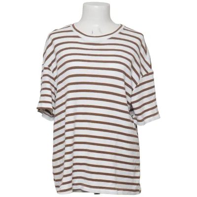 T-shirt (Brun, Hvid) fra VSLBL Bomuld, Elastan