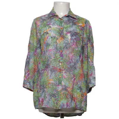Blouse (Green, Purple, Multicolored) from Milano Italy Cotton