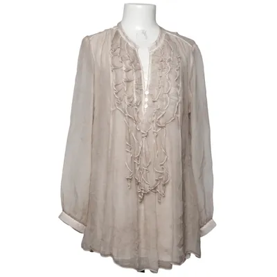 Blouse (Beige) from Linea Tesini Elastane, Silk, Viscose