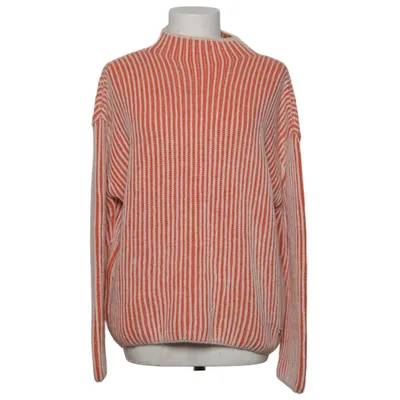 Sweater (Orange, White) from Heart Kiss Acrylic, Alpaca wool, Viscose