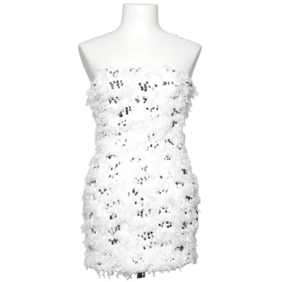 Cocktailklänning (Vit, Silverfärgad) Polyester