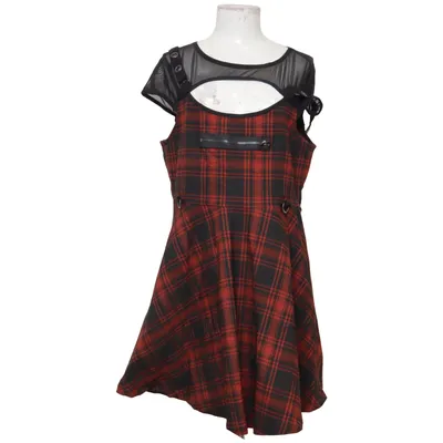 Kleid (Rot, Schwarz) von Killstar Elasthan, Polyester, Viskose