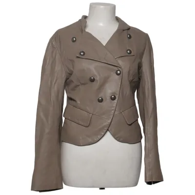 Leren jack (Beige) van Barneys Originals