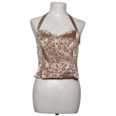 Halter neck top (Beige, Brown) from Apart Impressions Acetate, Polyamide