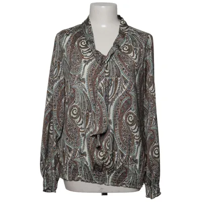 Schluppenbluse (Weiß, Braun, Blau) von Van Den Bergh Polyester