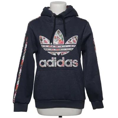 Hoodie (Blue, Multicolored) from Adidas Cotton, Polyester