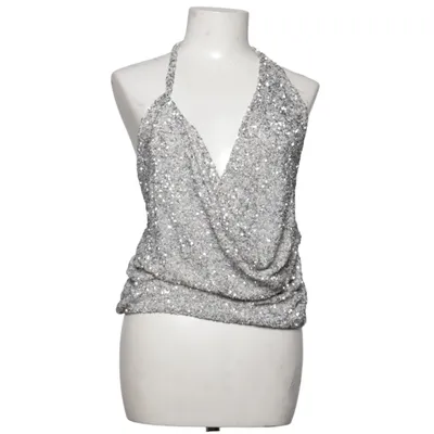 Halter neck top (Silver) from Zara
