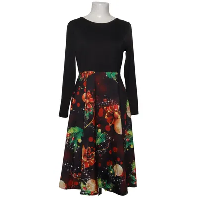 Dress (Black, Multicolored) from Dressfo Cotton, Polyester