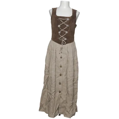 Dirndl (Brun, Beige) från Alpe Trachtenmoden Acetat, Bomull, Skinn, Linne
