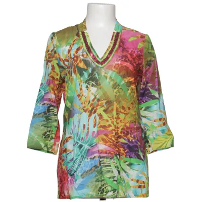 Blouse (Green, Multicolored) from Just White Cotton