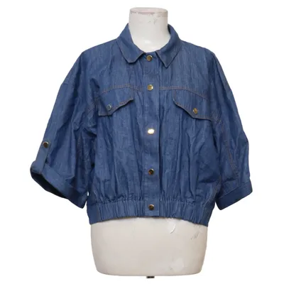 Jeansjacke (Blau) von Zara Baumwolle, Leinen