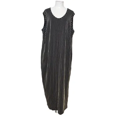 Maxikjole (Sort, Hvid) fra Sempre Priu Elastan, Polyester
