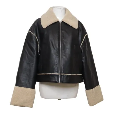 Shearling Jacke (Schwarz, Beige) von Edited Polyurethan, Recyceltes Polyester