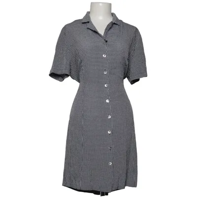 Skjortekjole (Sort, Hvid) fra NIce Day Polyester, Viscose